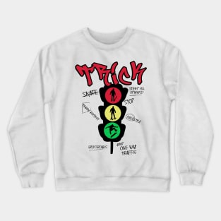 Traffic Light Illustration Crewneck Sweatshirt